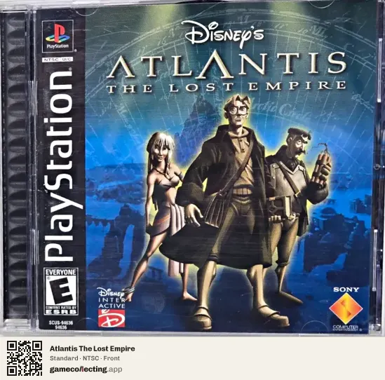 Atlantis The Lost Empire PlayStation, NTSC box front