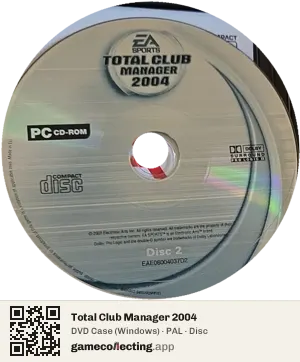 Total Club Manager 2004 Computer, PAL disc