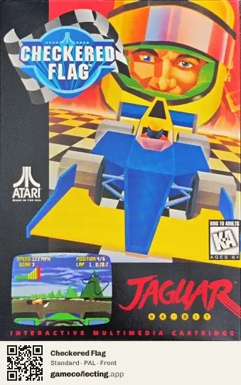 Checkered Flag Atari Jaguar, PAL box front