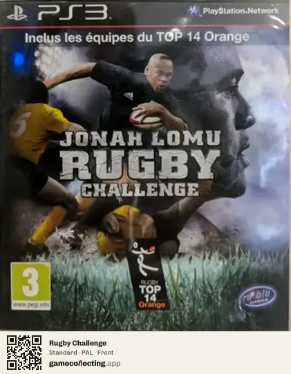 Rugby Challenge PlayStation 3, PAL box front