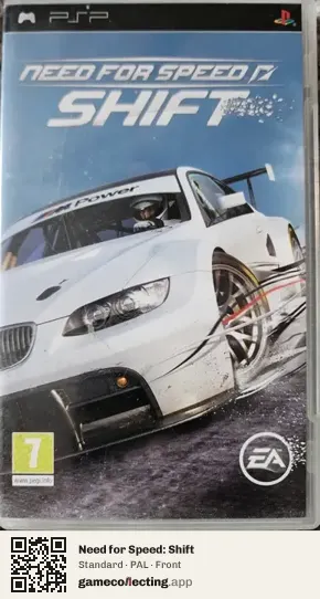 Need for Speed: Shift PlayStation Portable, PAL box front