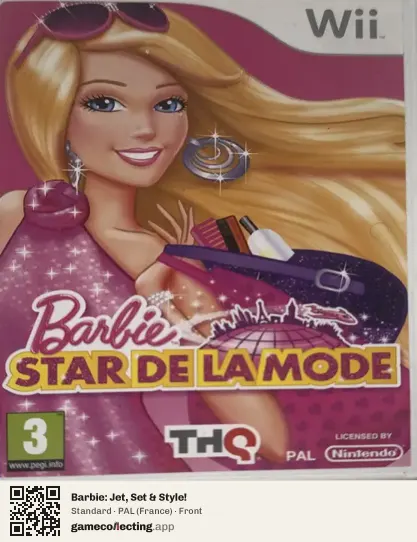 Barbie: Jet, Set & Style! Nintendo Wii, France box front