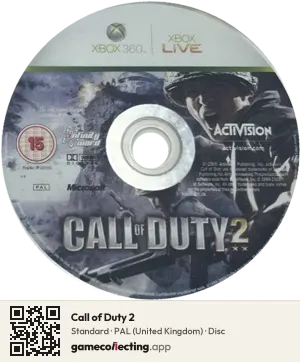 Call of Duty 2 Xbox 360, PAL disc