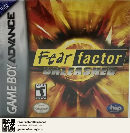 Fear Factor: Unleashed Game Boy Advance, NTSC box front