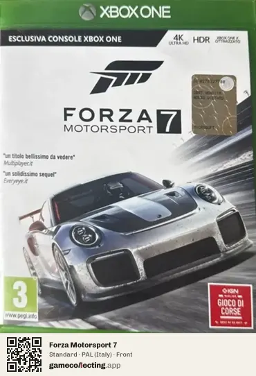 Forza Motorsport 7 Xbox One, Italy box front
