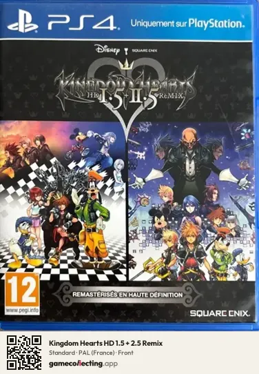 Kingdom Hearts HD 1.5 + 2.5 Remix PlayStation 4, France box front