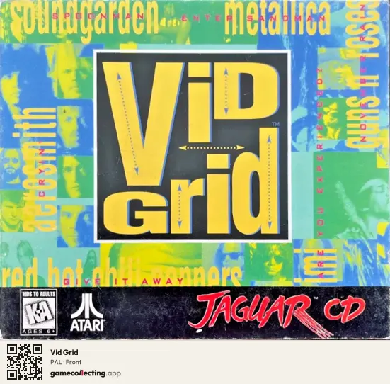 Vid Grid Atari Jaguar CD, PAL box front