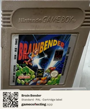 Brain Bender Game Boy, PAL cartridge label