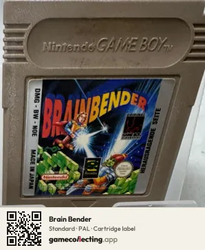 Brain Bender Game Boy, PAL cartridge label
