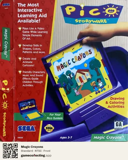 Magic Crayons Sega Pico, NTSC box front