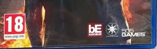 Dead by Daylight, the PEGI square on its front