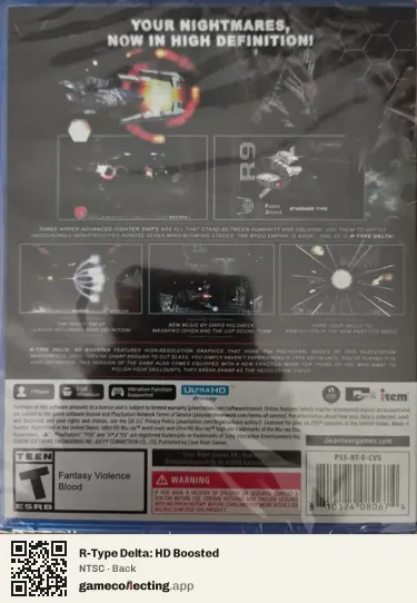 R-Type Delta: HD Boosted PlayStation 5, NTSC box back