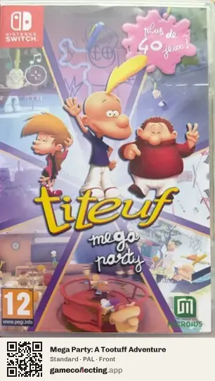 Mega Party: A Tootuff Adventure Nintendo Switch, PAL box front