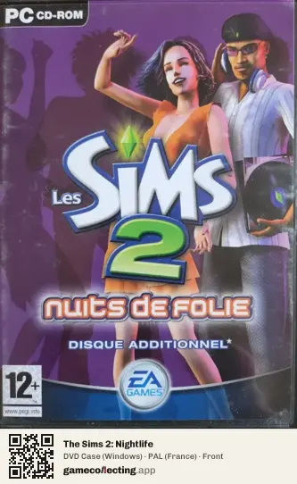 The Sims 2: Nightlife Computer, France box front
