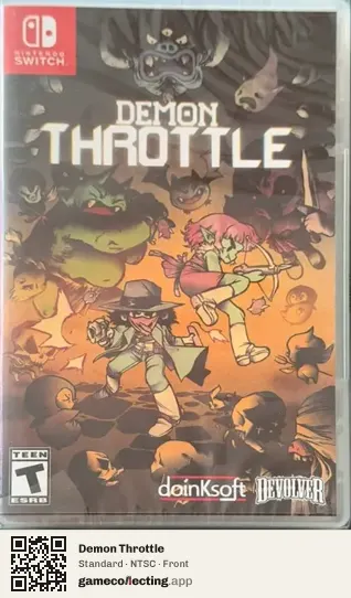 Demon Throttle Nintendo Switch, NTSC box front