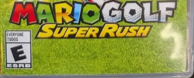 Mario Golf: Super Rush, the ESRB box on its front