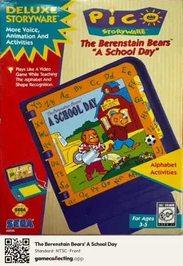 The Berenstain Bears' A School Day Sega Pico, NTSC box front