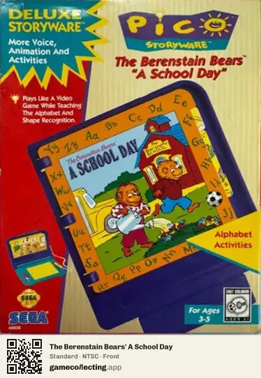 The Berenstain Bears' A School Day Sega Pico, NTSC box front