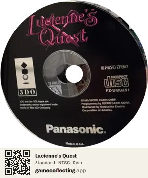 Lucienne's Quest 3DO Interactive Multiplayer, NTSC disc