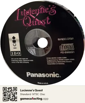 Lucienne's Quest 3DO Interactive Multiplayer, NTSC disc