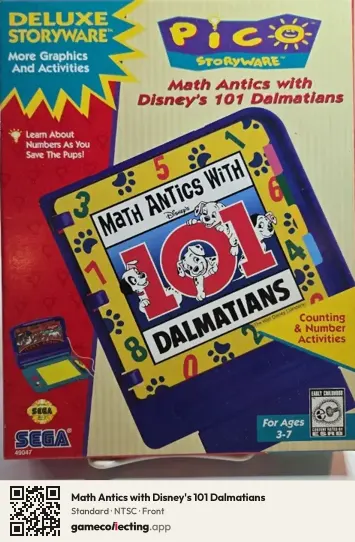 Math Antics with Disney's 101 Dalmatians Sega Pico, NTSC box front