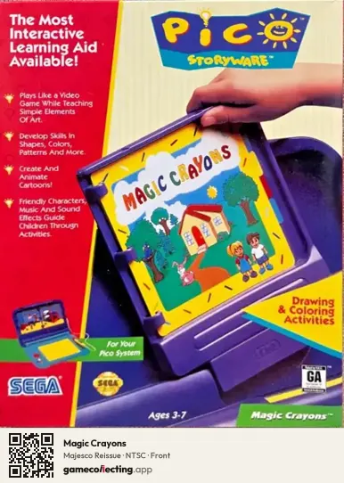 Magic Crayons Sega Pico, NTSC box front
