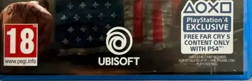Far Cry 5, the PEGI square on its front
