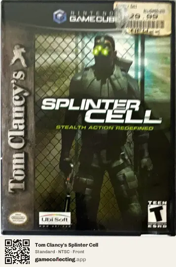 Tom Clancy's Splinter Cell Nintendo GameCube, NTSC box front