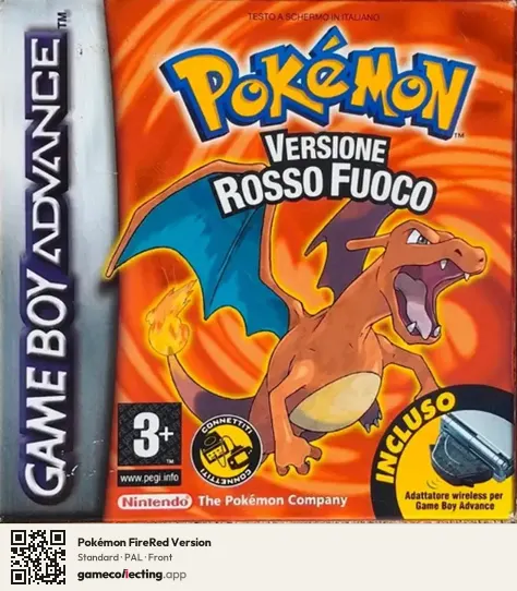 Pokémon FireRed Version Game Boy Advance, PAL box front