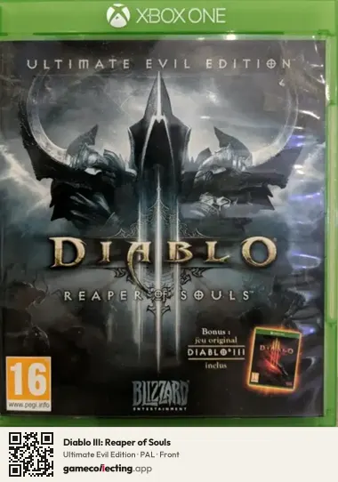Diablo III: Reaper of Souls Xbox One, PAL box front