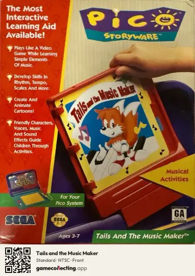 Tails and the Music Maker Sega Pico, NTSC box front