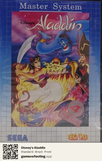 Disney's Aladdin Sega Master System, Brazil box front
