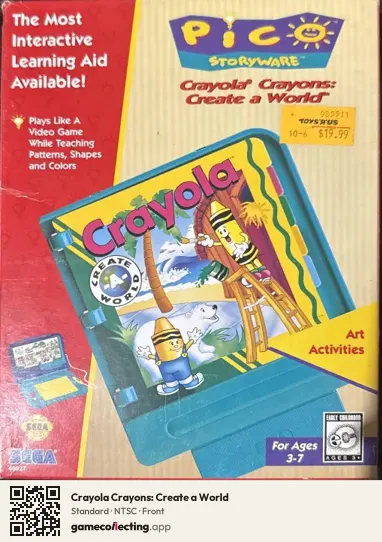 Crayola Crayons: Create a World Sega Pico, NTSC box front