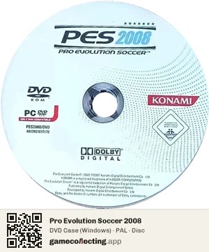 Pro Evolution Soccer 2008 Computer, PAL disc