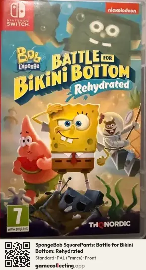 SpongeBob SquarePants: Battle for Bikini Bottom: Rehydrated Nintendo Switch, France box front