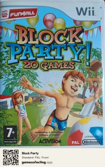 Block Party Nintendo Wii, PAL box front
