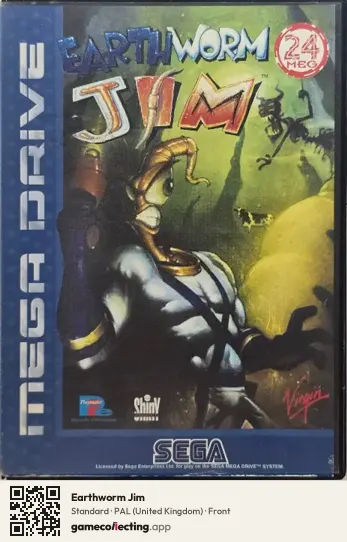 Earthworm Jim Sega Mega Drive / Genesis, United Kingdom box front