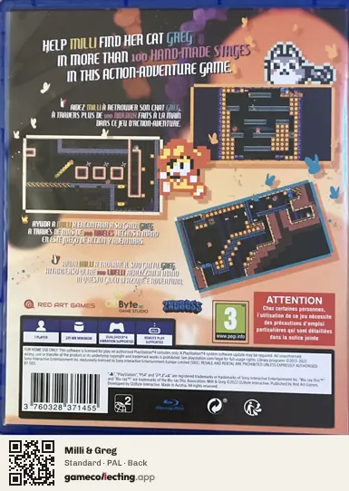 Milli & Greg PlayStation 4, PAL box back