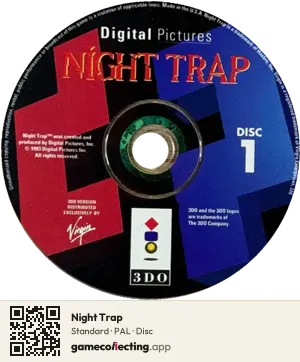 Night Trap 3DO Interactive Multiplayer, PAL disc