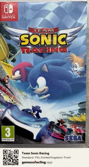 Team Sonic Racing Nintendo Switch, United Kingdom box front