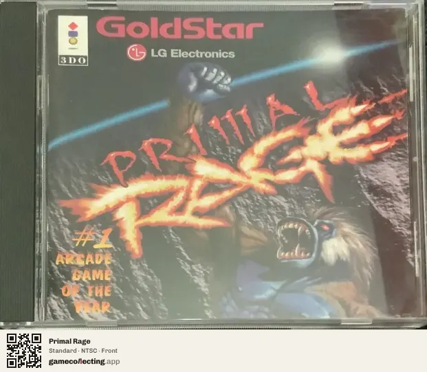 Primal Rage 3DO Interactive Multiplayer, NTSC box front