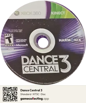 Dance Central 3 Xbox 360, NTSC disc