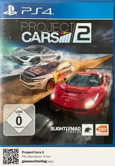 Project Cars 2 PlayStation 4, Germany box front