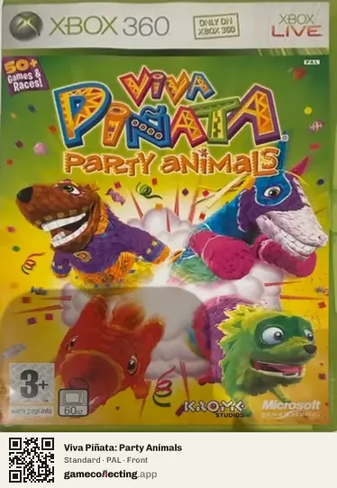 Viva Piñata: Party Animals Xbox 360, PAL box front