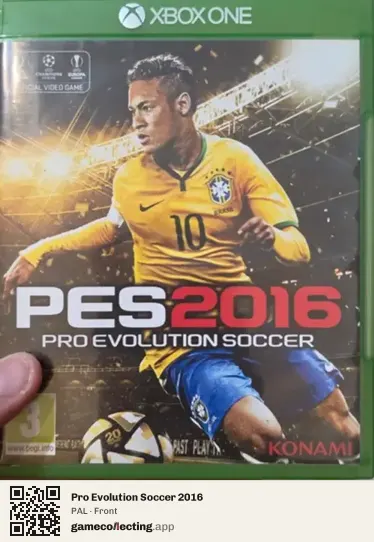 Pro Evolution Soccer 2016 Xbox One, PAL box front