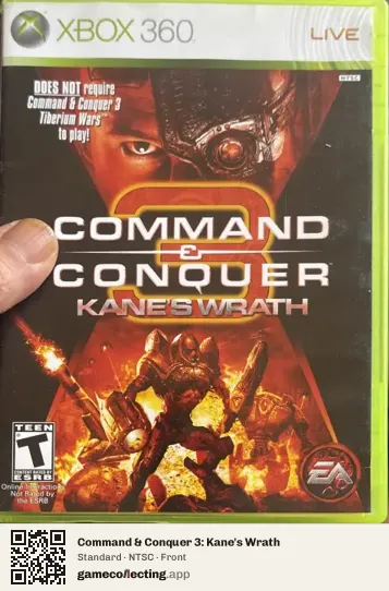 Command & Conquer 3: Kane's Wrath Xbox 360, NTSC box front