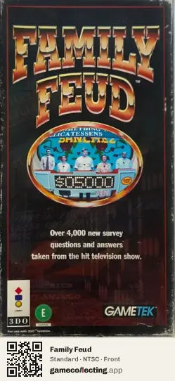 Family Feud 3DO Interactive Multiplayer, NTSC box front