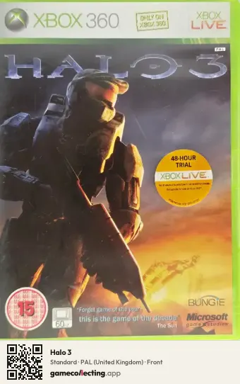 Halo 3 Xbox 360, United Kingdom box front