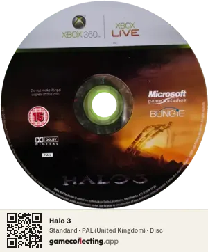 Halo 3 Xbox 360, PAL disc