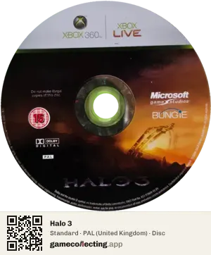 Halo 3 Xbox 360, PAL disc